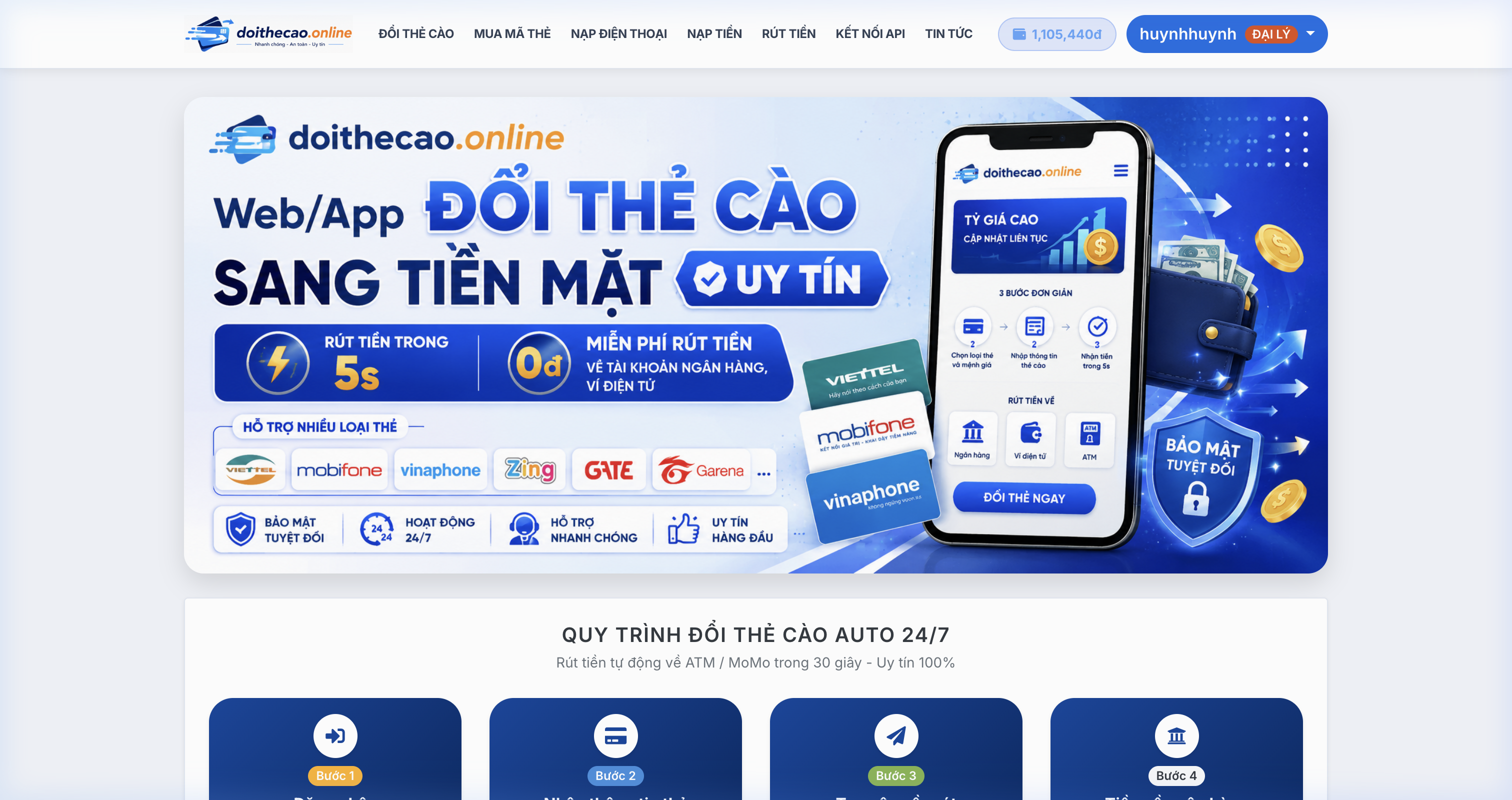 Hướng dẫn mua thẻ Garena bước 1 đăng nhập tài khoản